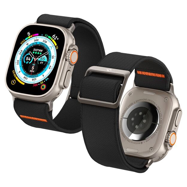 Spigen Fit Lite Ultra Strap for Apple Watch 4/5/6/7/8/9/SE/Ultra (42/44/45/49 mm) - Black 5