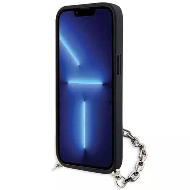Karl Lagerfeld KLHCP14SSACKLHPK iPhone 14 6.1  black/black hardcase Saffiano Monogram Chain 3
