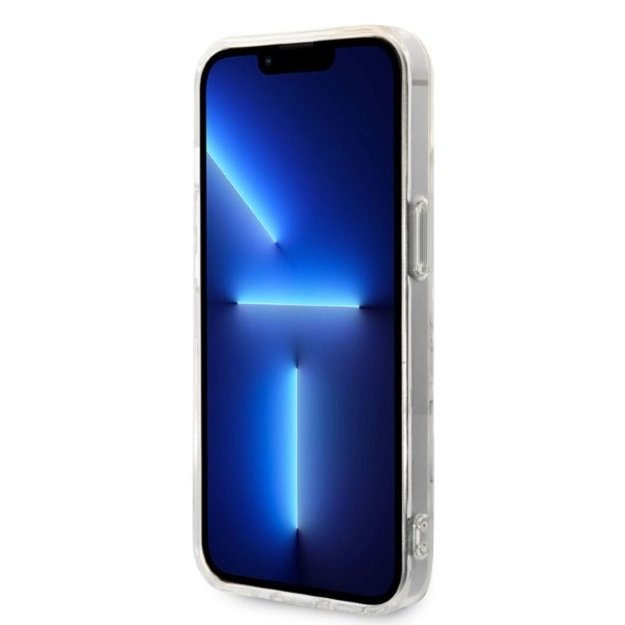 Set Guess GUBPP14MHMEACSH Case+ Charger iPhone 14 Plus 6.7  white/white hard case Marble MagSafe 4