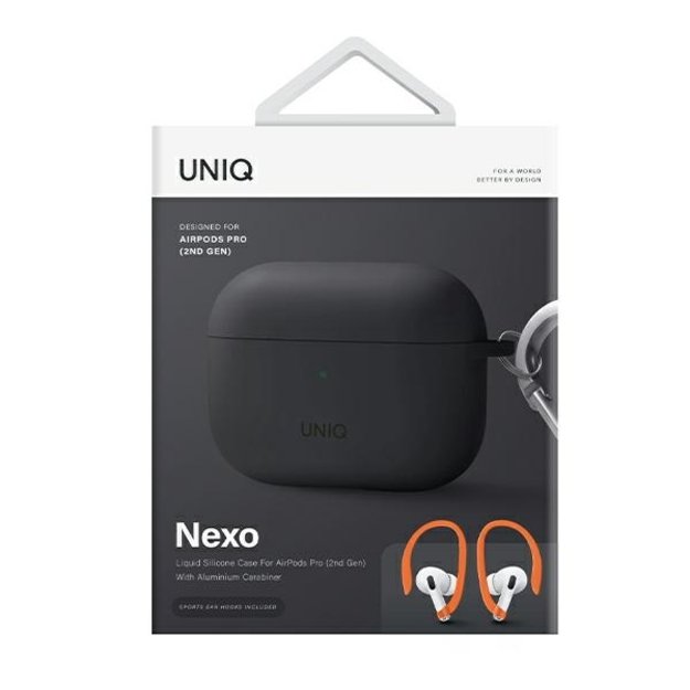 Uniq Nexo case for AirPods Pro 2 + ear hooks - gray 2