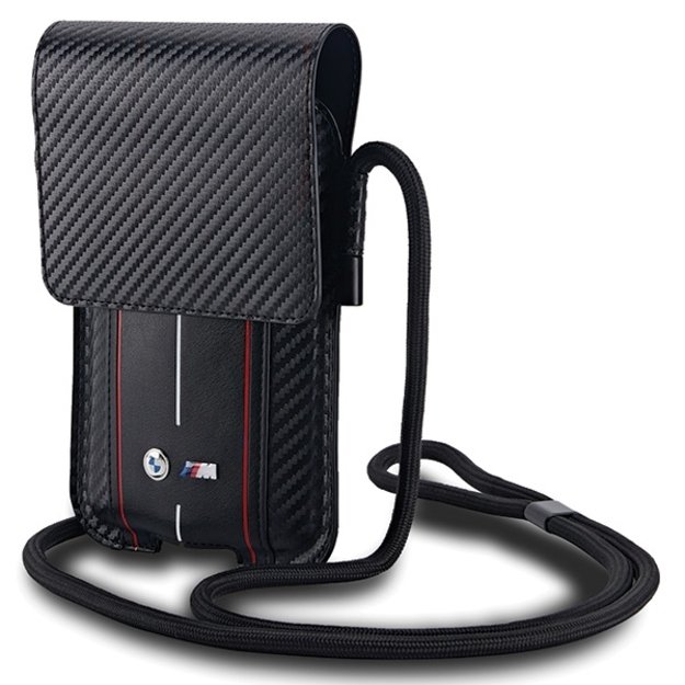 BMW Carbon &amp  Red Stripe phone bag - black 1