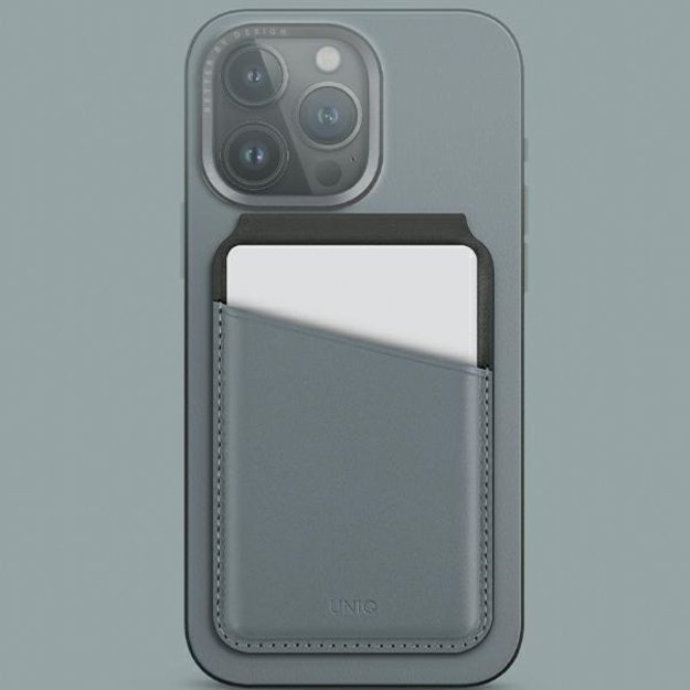 Uniq Lyden DS magnetic RFID wallet with phone stand - blue and black 1