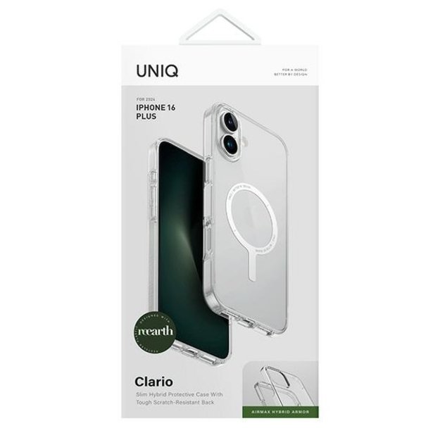 Uniq Clario iPhone 16 Plus 6.7&quot  Magclick Charging case transparent/lucent clear 3