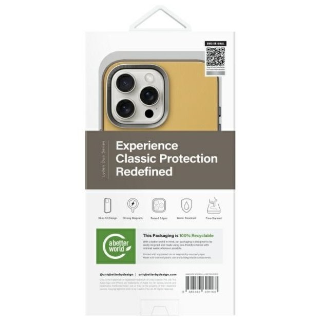 Uniq Lyden DS iPhone 16 Pro Max 6.9&quot  Magclick Charging case yellow-gray/yellow-gray 6