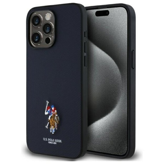 US Polo USHCP15XPEMV iPhone 15 Pro Max 6.7&quot  Navy Embroidered DH Color