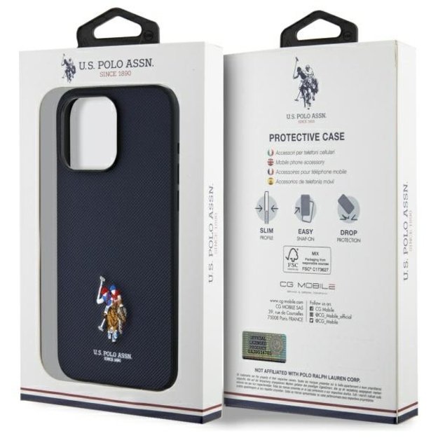 US Polo USHCP15XPEMV iPhone 15 Pro Max 6.7&quot  Navy Embroidered DH Color 7