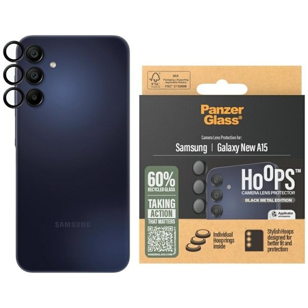 PanzerGlass Hoops Tempered Glass Lens Cover for Samsung Galaxy A16 / A16 5G - Black