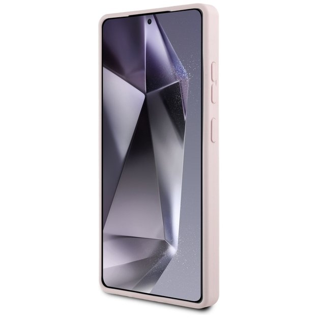 Guess Silicone Big 4G Logo Bottom Script Case for Samsung Galaxy S25 Ultra - Pink 4