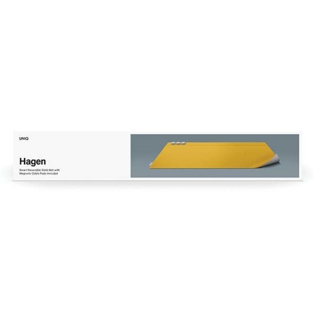 Uniq Hagen Magnetic Desk Pad Double-Sided Yellow-Gray 6