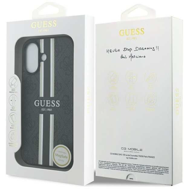 Guess 4G Printed Stripes MagSafe case for iPhone 17 - black 7