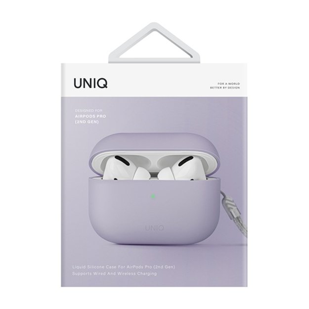 Uniq Lino Silicone AirPods Pro 2 Case - Purple 4