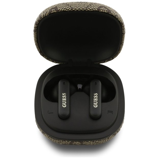 Guess 4G Classic Metal Logo TWS ENC Earphones - Brown 2