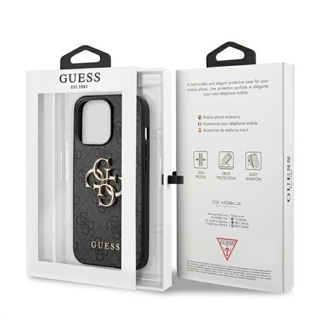 Guess GUHCP13X4GMGGR iPhone 13 Pro Max 6.7&quot  grey/grey hardcase 4G Big Metal Logo 14