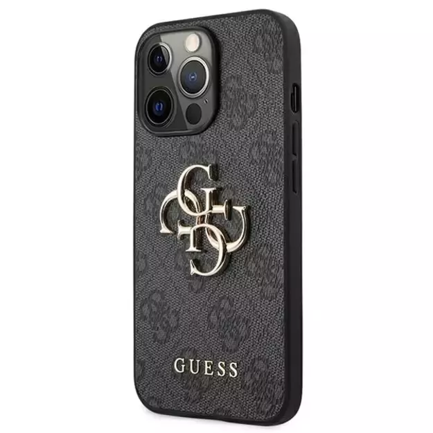 Guess GUHCP13X4GMGGR iPhone 13 Pro Max 6.7&quot  grey/grey hardcase 4G Big Metal Logo 1