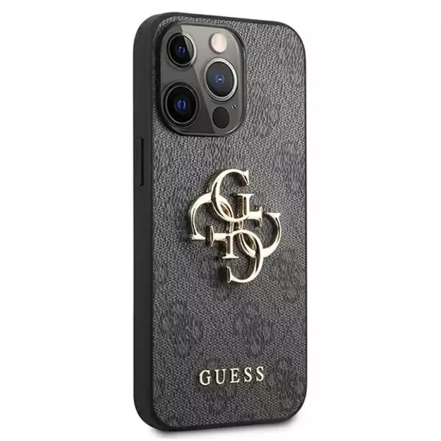 Guess GUHCP13X4GMGGR iPhone 13 Pro Max 6.7&quot  grey/grey hardcase 4G Big Metal Logo 3