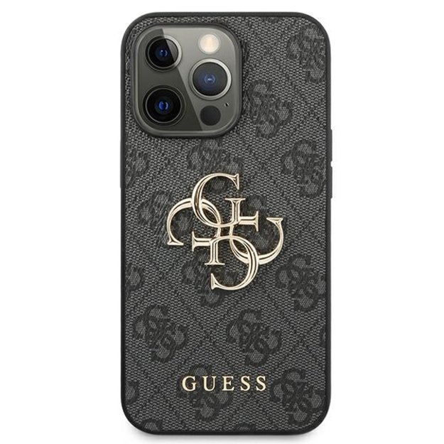 Guess GUHCP13X4GMGGR iPhone 13 Pro Max 6.7&quot  grey/grey hardcase 4G Big Metal Logo 9