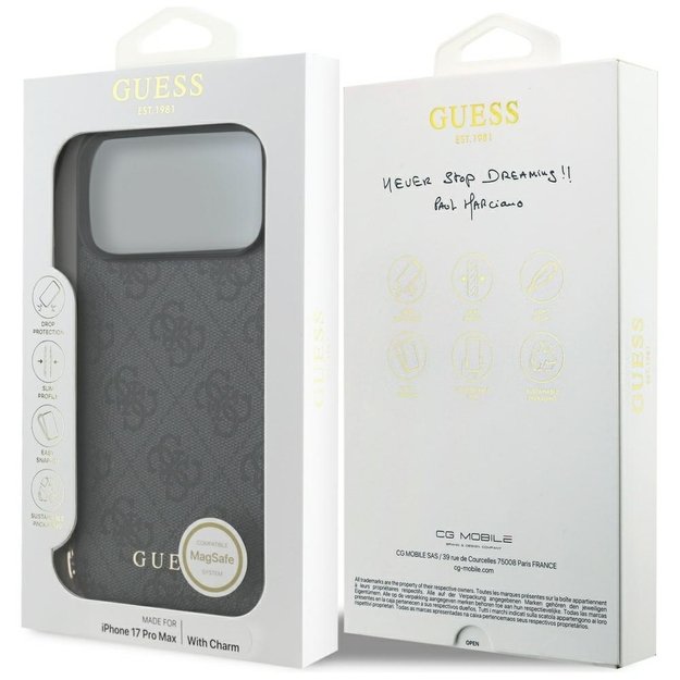 Guess 4G Charms Collection MagSafe case for iPhone 17 Pro Max - black 6