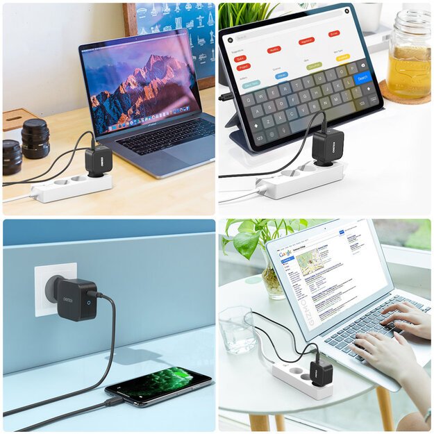 Choetech GaN USB Type C wall charger 61W Power Delivery black (Q6006) 8