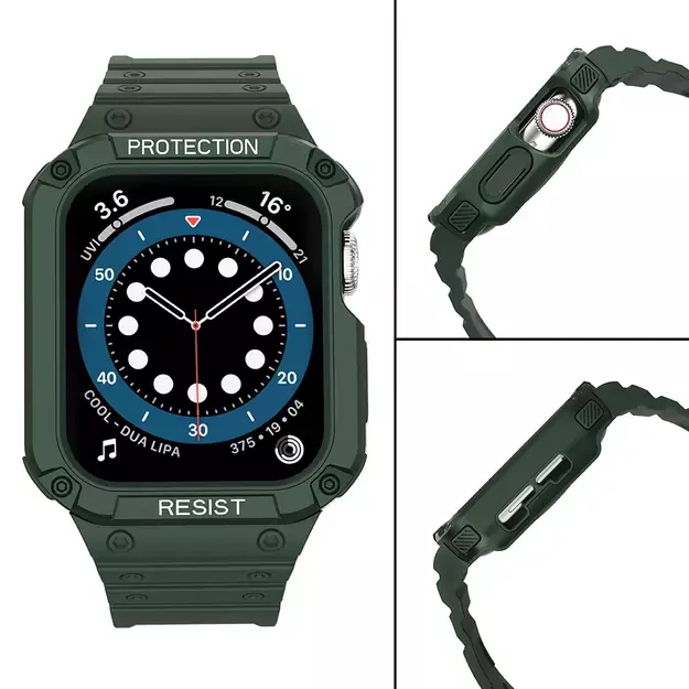 Protect Strap Band for Apple Watch 38/40/41mm Armored Case Strap - Green 3