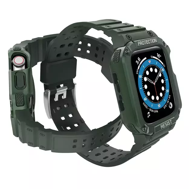 Protect Strap Band for Apple Watch 38/40/41mm Armored Case Strap - Green 2