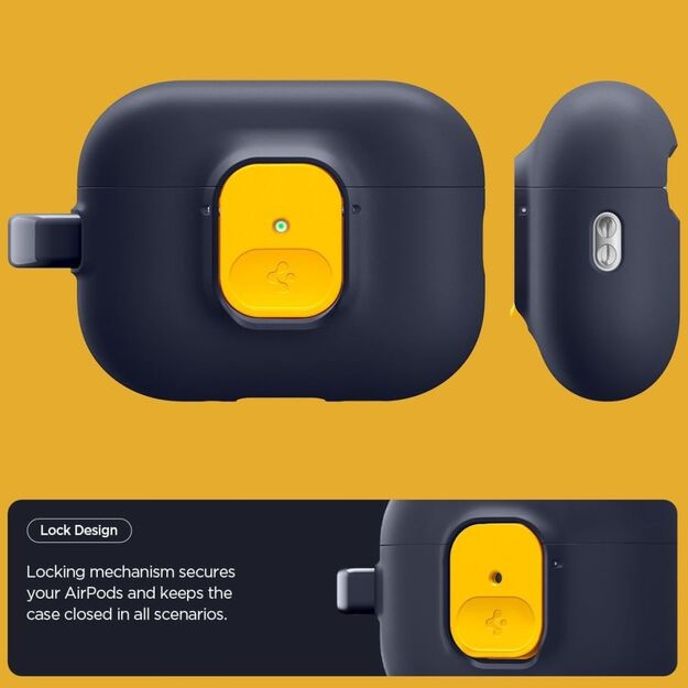 Spigen Nano Pop Case for AirPods Pro 3 - Navy Blue and Yellow 3