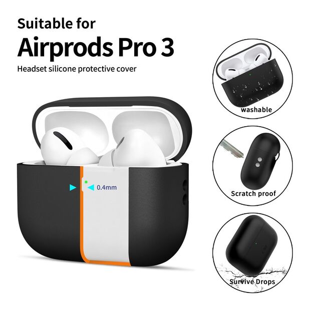 Tech-Protect Silicone Case for AirPods Pro 3 - Black 3