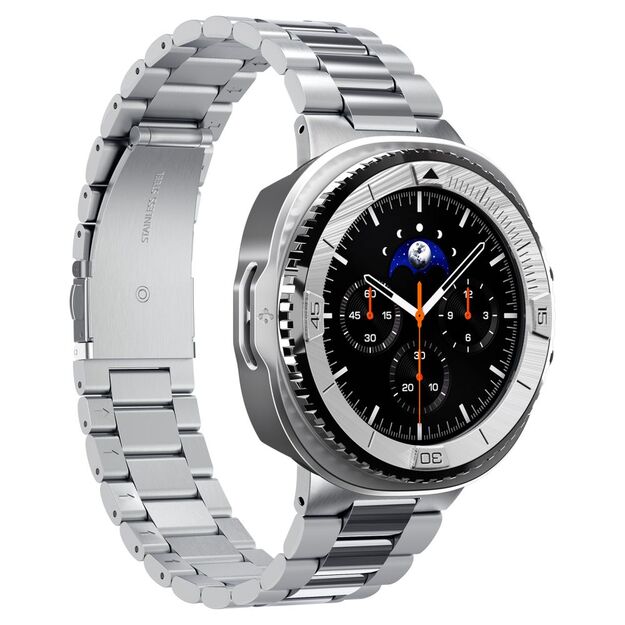 Spigen Bezel Tune Pro Pilot Cover for Samsung Galaxy Watch 8 Classic 46mm - Silver 7