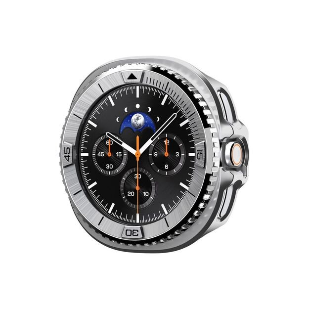 Spigen Bezel Tune Pro Pilot Cover for Samsung Galaxy Watch 8 Classic 46mm - Silver 1