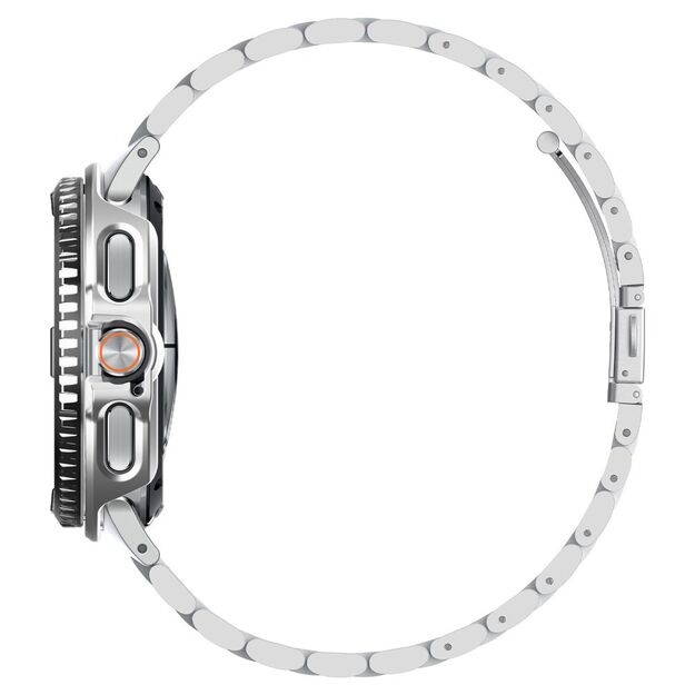 Spigen Bezel Tune Pro Pilot Cover for Samsung Galaxy Watch 8 Classic 46mm - Silver 6
