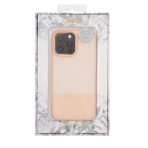 Kingxbar Plain Series case cover for iPhone 13 Pro silicone cover pink 17