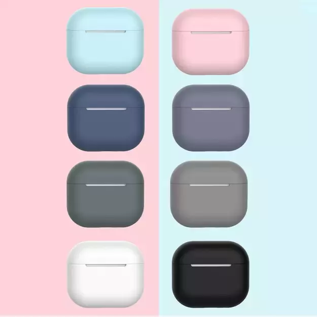 Case for AirPods 3 silicone soft cover for headphones black (case C) 11