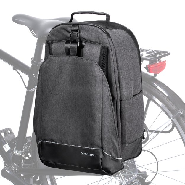 Wozinsky bike pannier bag, bike backpack with frame, 2in1, 40l, black (WBB33BK) 21