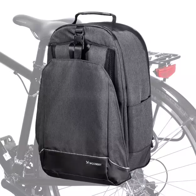 Wozinsky bike pannier bag, bike backpack with frame, 2in1, 40l, black (WBB33BK) 42