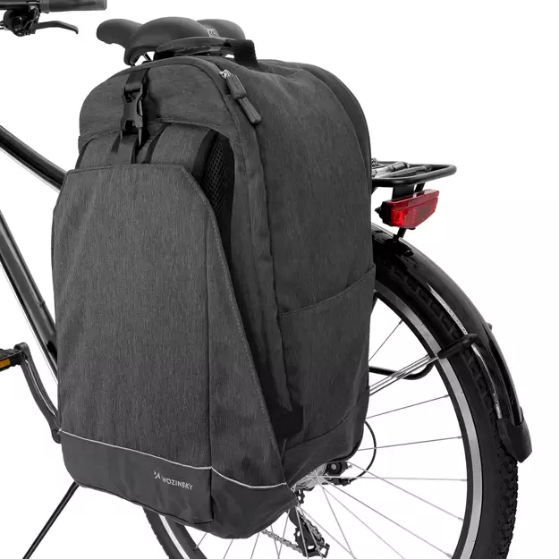 Wozinsky bike pannier bag, bike backpack with frame, 2in1, 40l, black (WBB33BK) 23