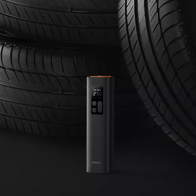 Baseus CRCQ000001 Mini Tire Compressor for Cigarette Lighter Socket - Black 12