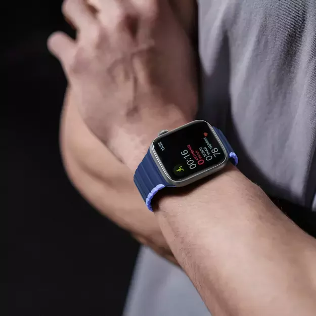 Magnetic Apple Watch Ultra, SE, 9, 8, 7, 6, 5, 4, 3, 2, 1 (49, 45, 44, 42 mm) Dux Ducis Strap (LD Version) - Blue 5