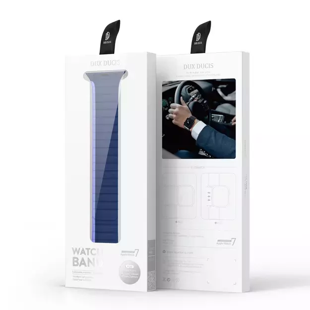 Magnetic Apple Watch Ultra, SE, 9, 8, 7, 6, 5, 4, 3, 2, 1 (49, 45, 44, 42 mm) Dux Ducis Strap (LD Version) - Blue 11