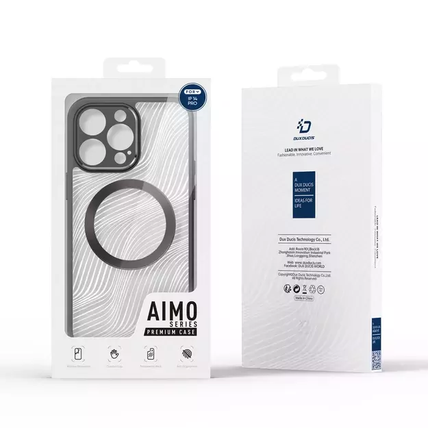 Armored case for iPhone 14 Pro compatible with MagSafe Dux Ducis Aimo Mag - black 20