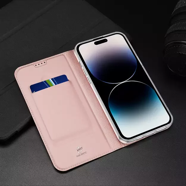 Dux Ducis Skin Pro Wallet Case for iPhone 15 Pro - Pink 14
