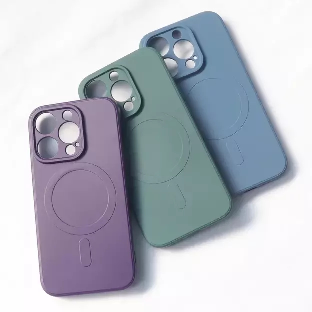 MagSafe compatible silicone case for iPhone 15 Silicone Case - navy blue 2