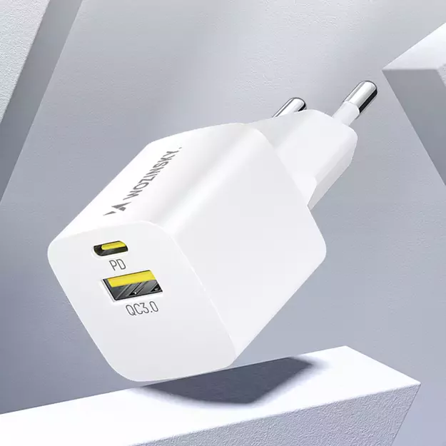 Wozinsky WWCEAC GaN USB-A USB-C 33W wall charger - white 9