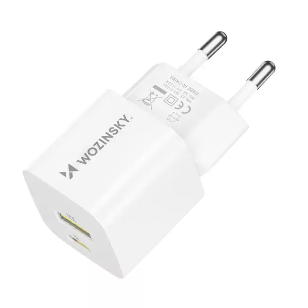 Wozinsky WWCEAC GaN USB-A USB-C 33W wall charger - white 3