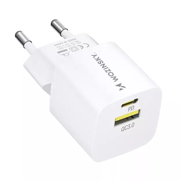 Wozinsky WWCEAC GaN USB-A USB-C 33W wall charger - white 4