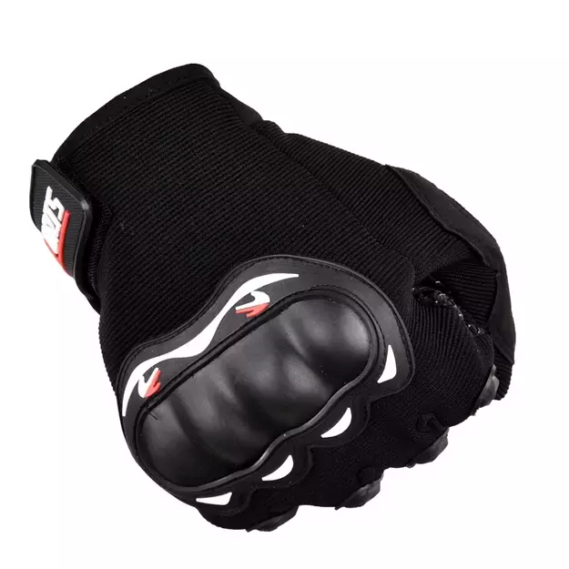 Motorcycle phone gloves with knuckle protector – black 6