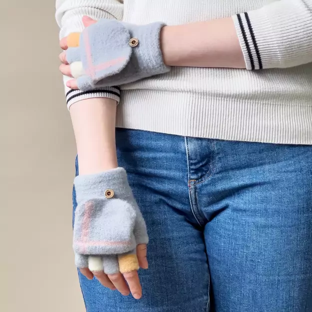 Women s/children s winter phone gloves - gray 4