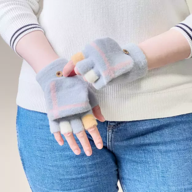Women s/children s winter phone gloves - gray 2