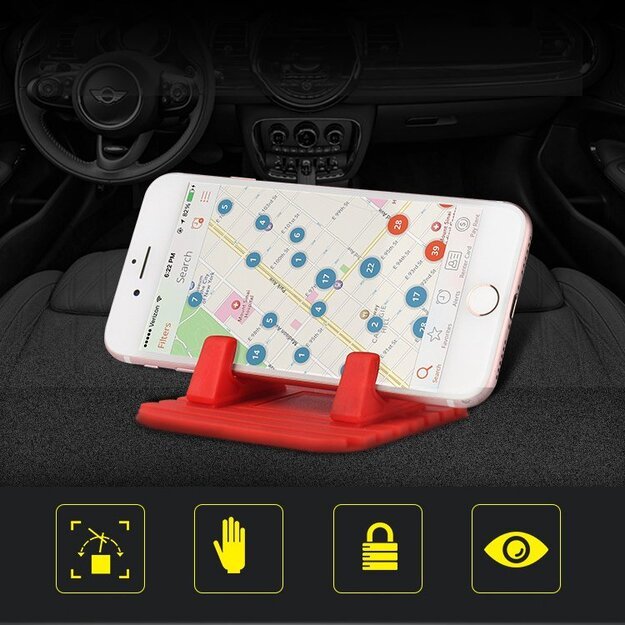 Universal car holder silicone phone stand nano pad black 10