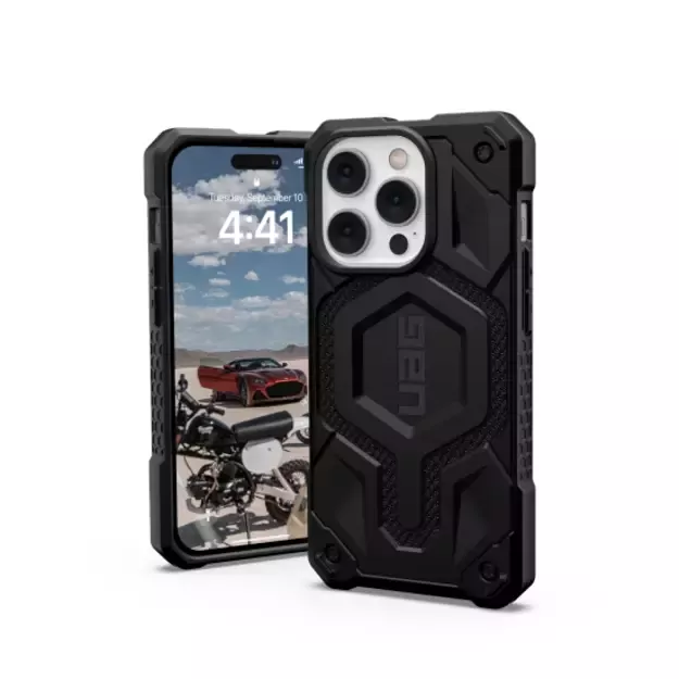 UAG Monarch MagSafe case for iPhone 14 Pro - black kevlar 2