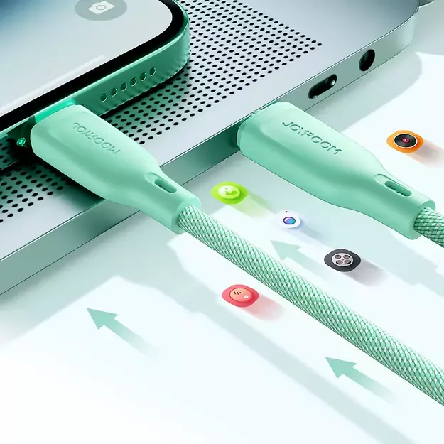 Joyroom Multi-Color Series S-A34 USB-A / Lightning 3A cable 1m - green 9