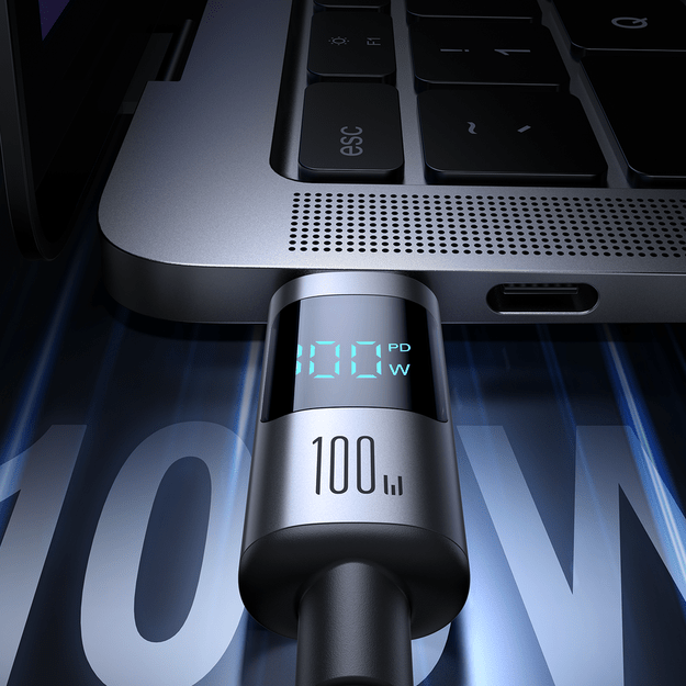 Joyroom S-A16 Pro Prism Series 100W USB-C Cable - USB-C with Digital Display 1.2m - Black 2